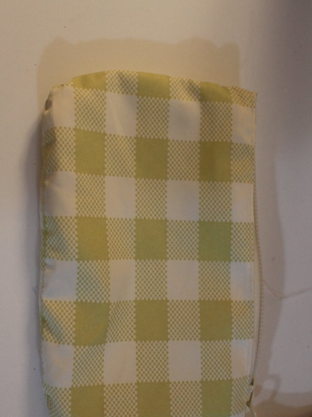 Madewell Yellow and White Gingham Zip Wristlet Pouch